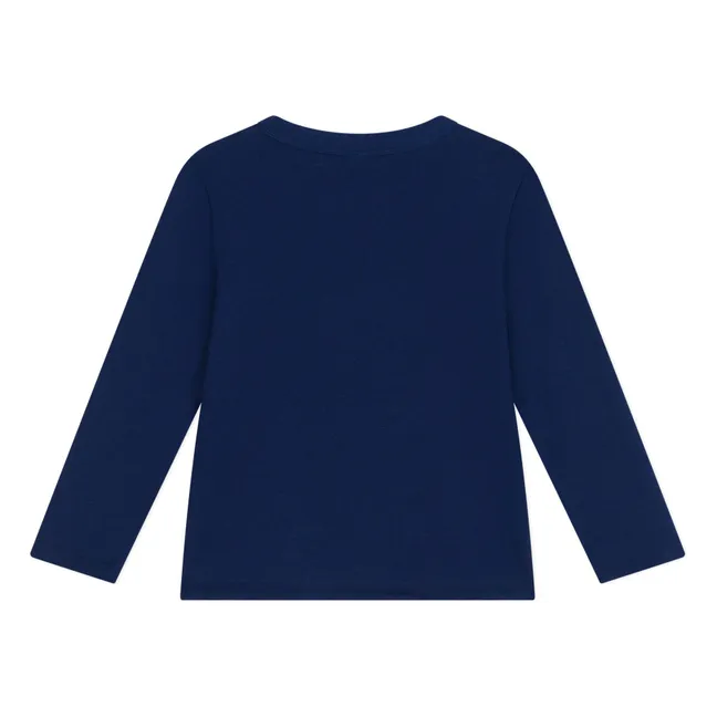 T-Shirt mit Siebdruck | Navy