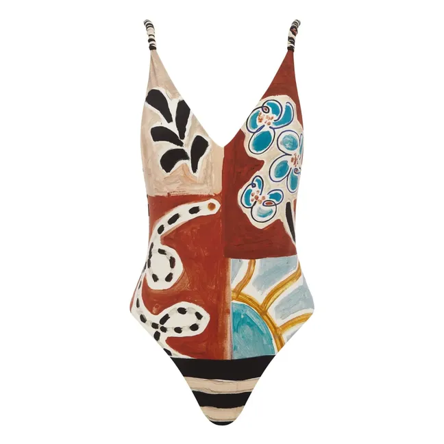 Maillot 1 Pièce Michelle Fibres Recyclées | Rouille