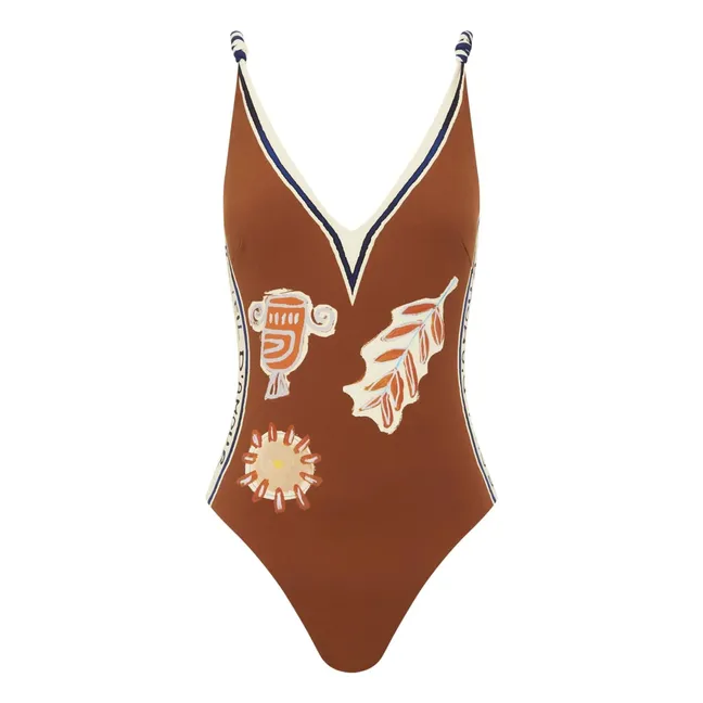Maillot 1 Pièce Soleil D'Amour Fibres Recyclées | Rouille