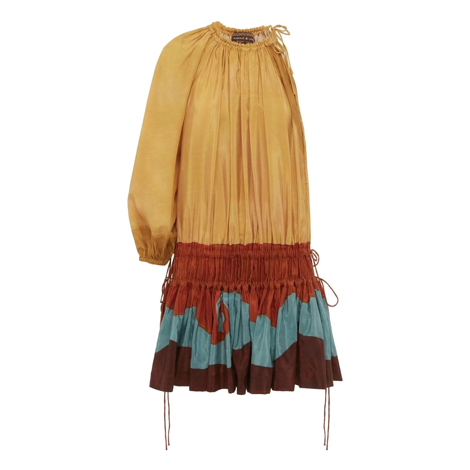 Alémais Ochre Desert Silk Dress