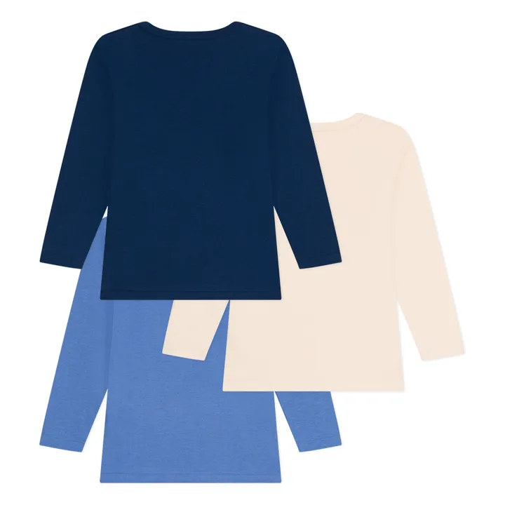 Lote de 3 camisetas de manga larga | Azul- Imagen del producto n°2