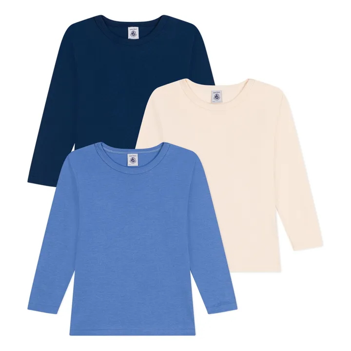 Lote de 3 camisetas de manga larga | Azul- Imagen del producto n°0