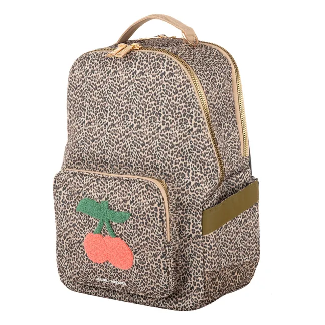 Mochila Bobbie Leopard Cherry | Beige