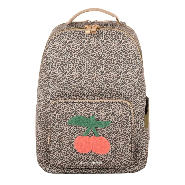Mochila Bobbie Leopard Cherry | Beige