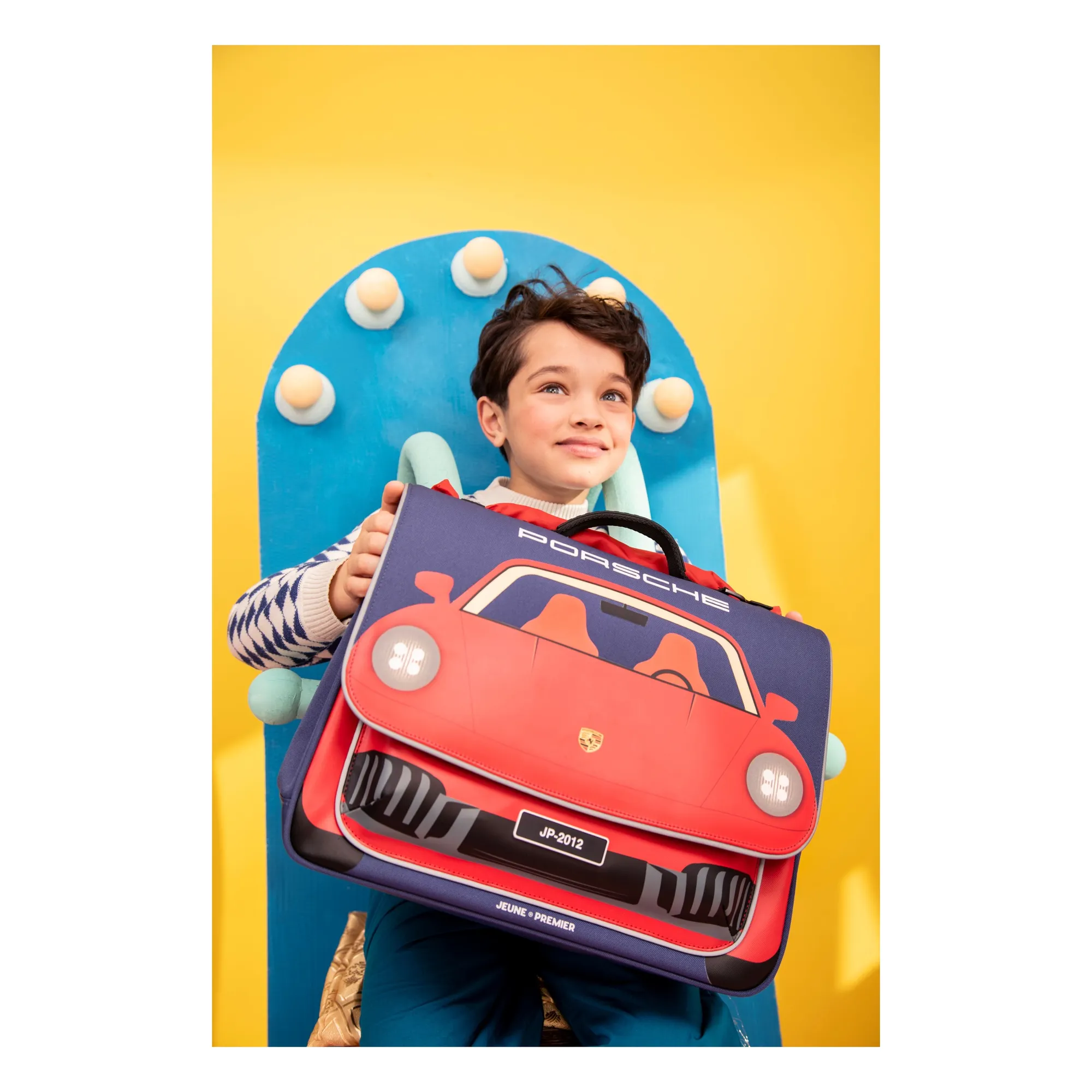 Cartable Midi Porshe | Bleu marine- Image produit n°3