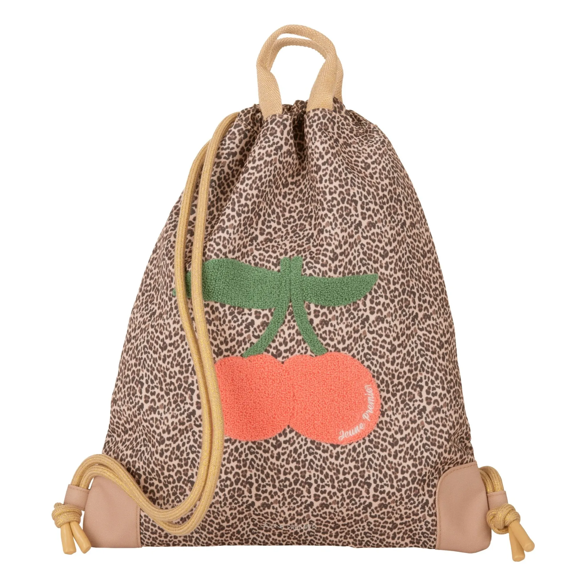 Jeune Premier Beige Leopard Cherry Sport Bag