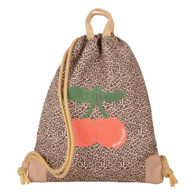 Sac de Sport Leopard Cherry | Beige