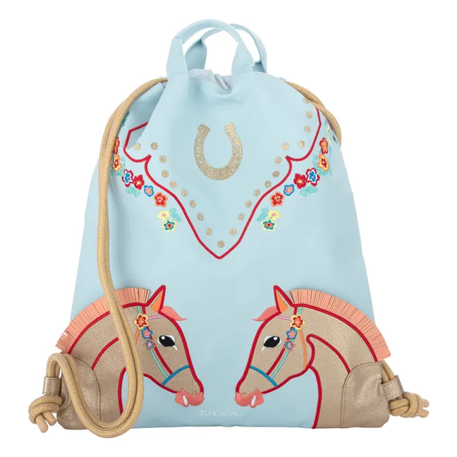 Sac de Sport Cavalerie Florale | Bleu Clair