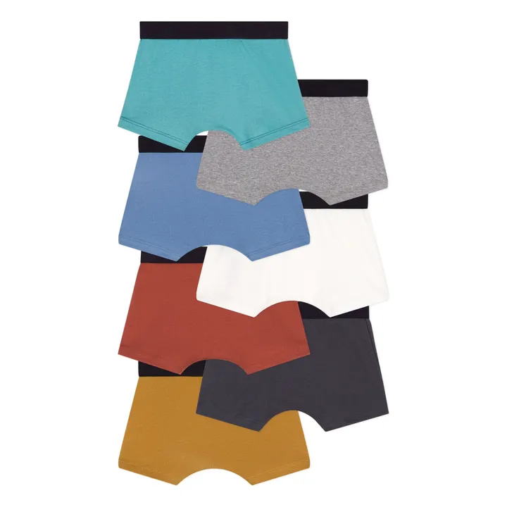Lote de 7 calzoncillos bóxer lisos | Gris Jaspeado- Imagen del producto n°2