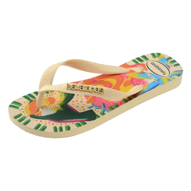 Top Ginga Bossa flip-flops | Cream