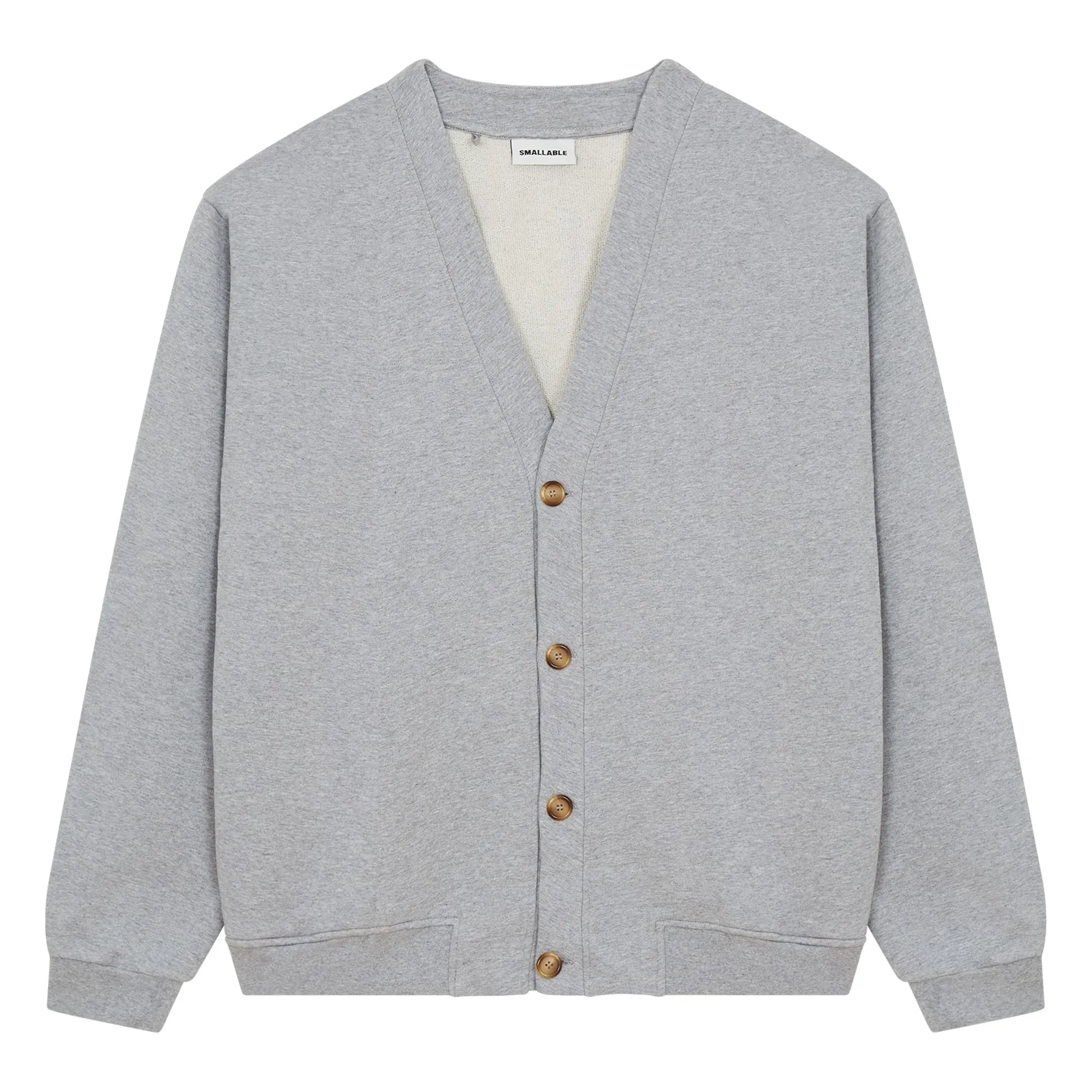 Smallable Man Heather Grey Glass Cardigan Organic Cotton