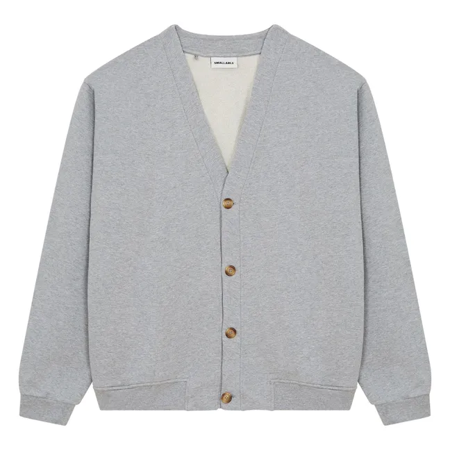 Cardigan Glass Coton Bio | Gris chiné