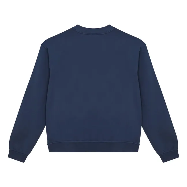 Chaqueta de punto de algodón orgánico Glass | Azul Noche