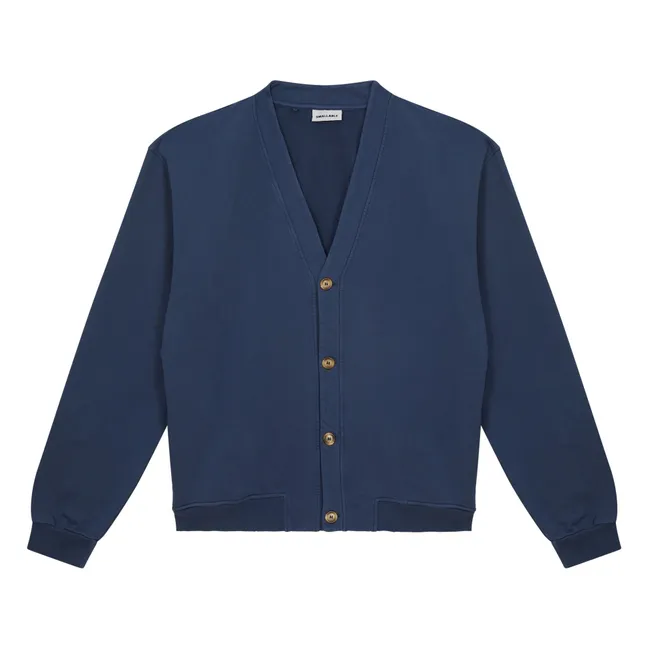 Chaqueta de punto de algodón orgánico Glass | Azul Noche