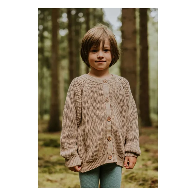 Cardigan Raglan Coton Bio | Beige