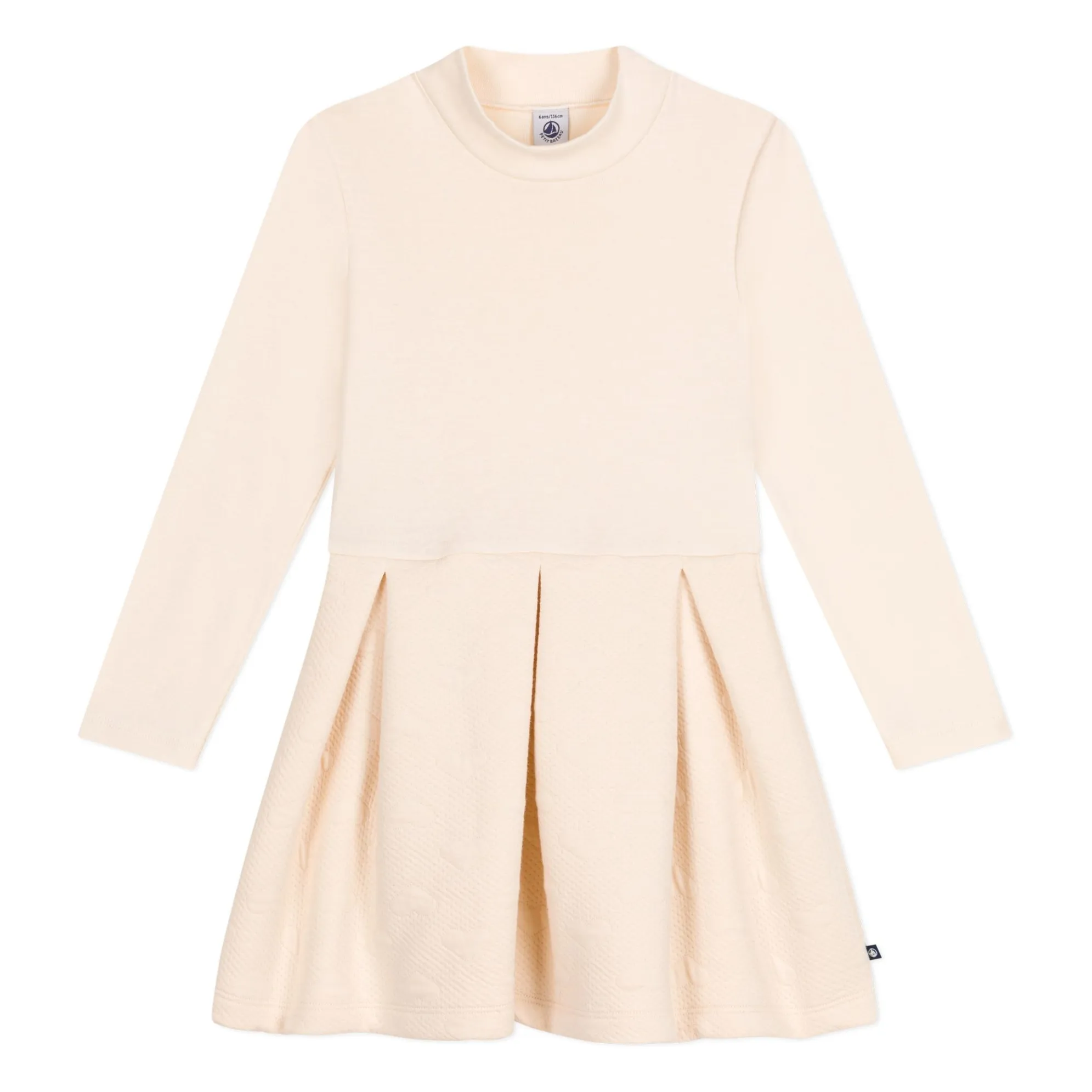 Petit Bateau Beige Quilted Dress