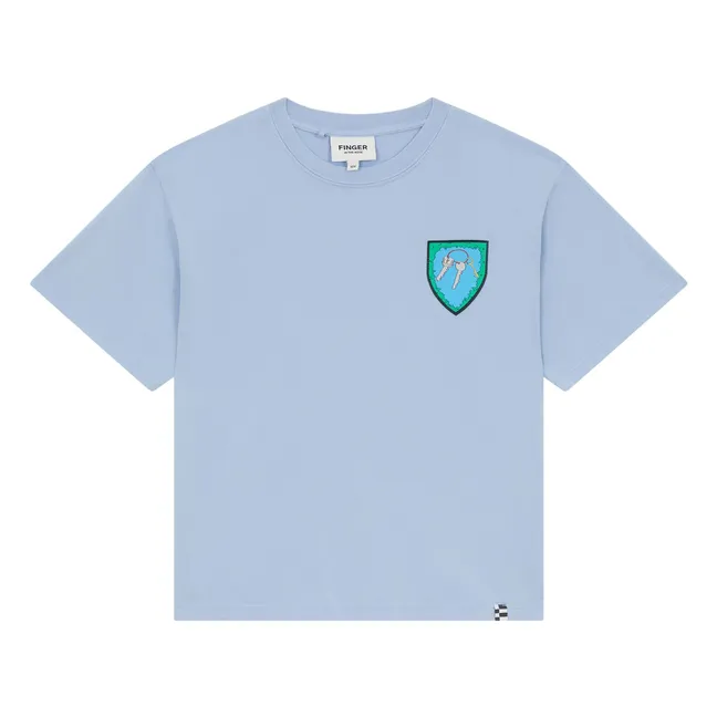 Camiseta King de algodón ecológico | Azul acero