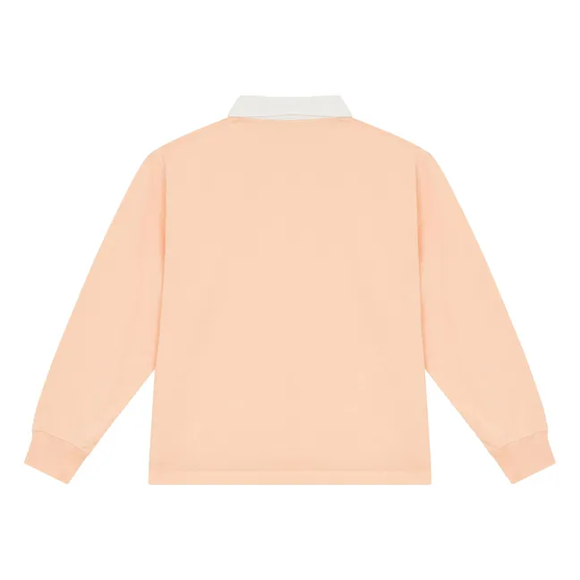 Polo Millie Rayé Coton Bio | Rose pêche