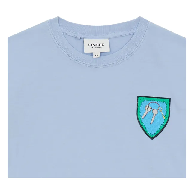 Camiseta King de algodón ecológico | Azul acero