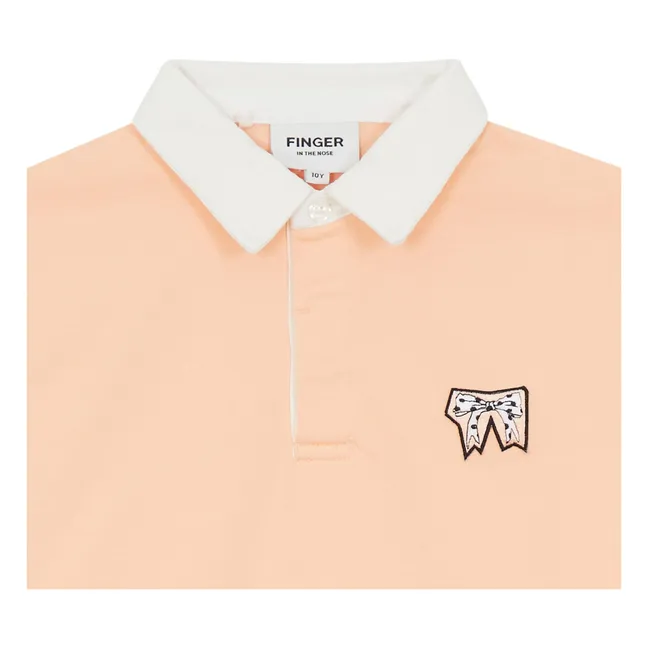 Polo Millie Rayé Coton Bio | Rose pêche