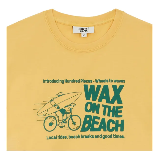 Camiseta Finn de algodón ecológico | Amarillo Mostaza