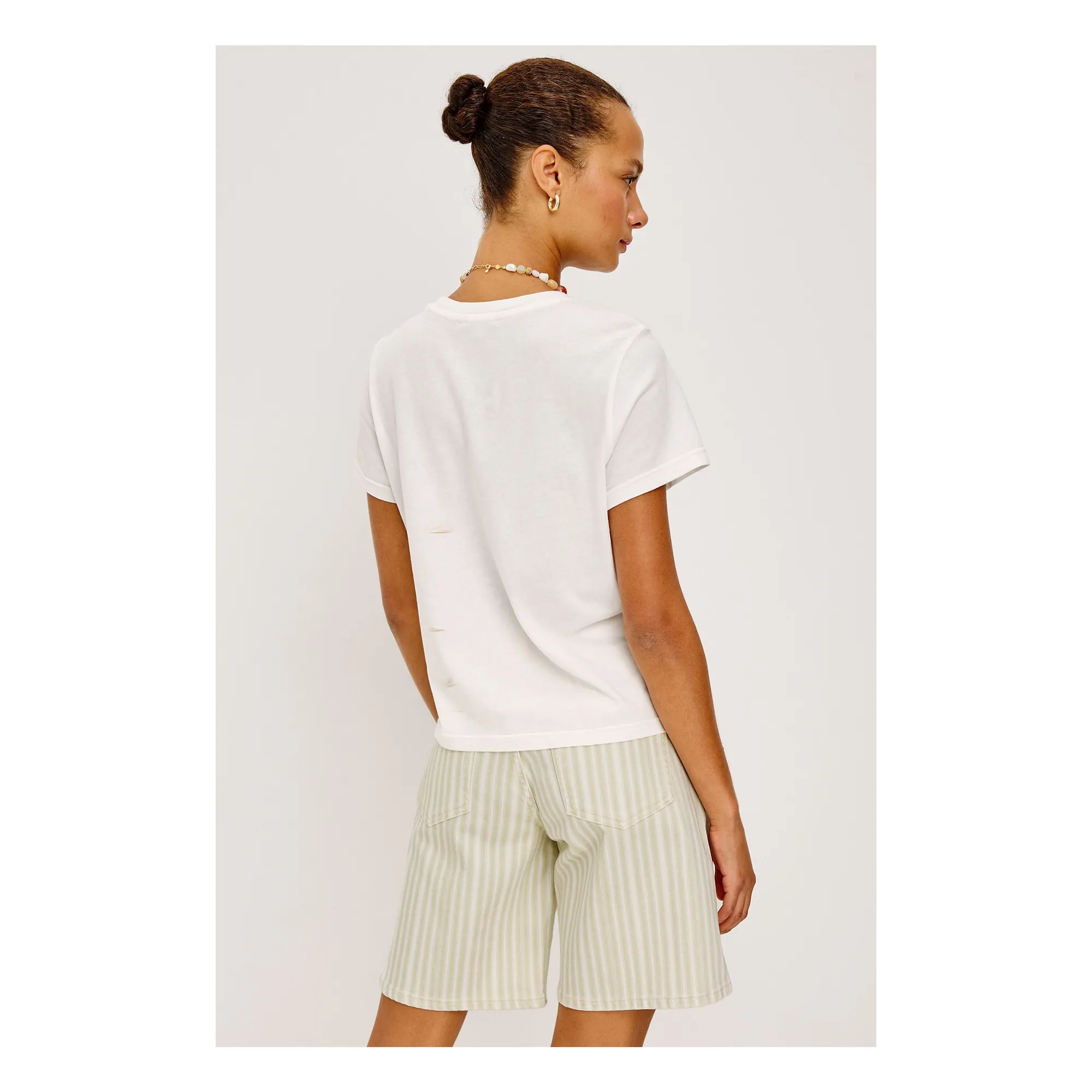 T-shirt Classic Crew Coton | Blanc- Image produit n°3