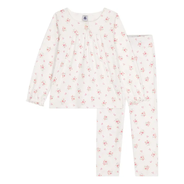 Conjunto de pijama Flower | Blanco