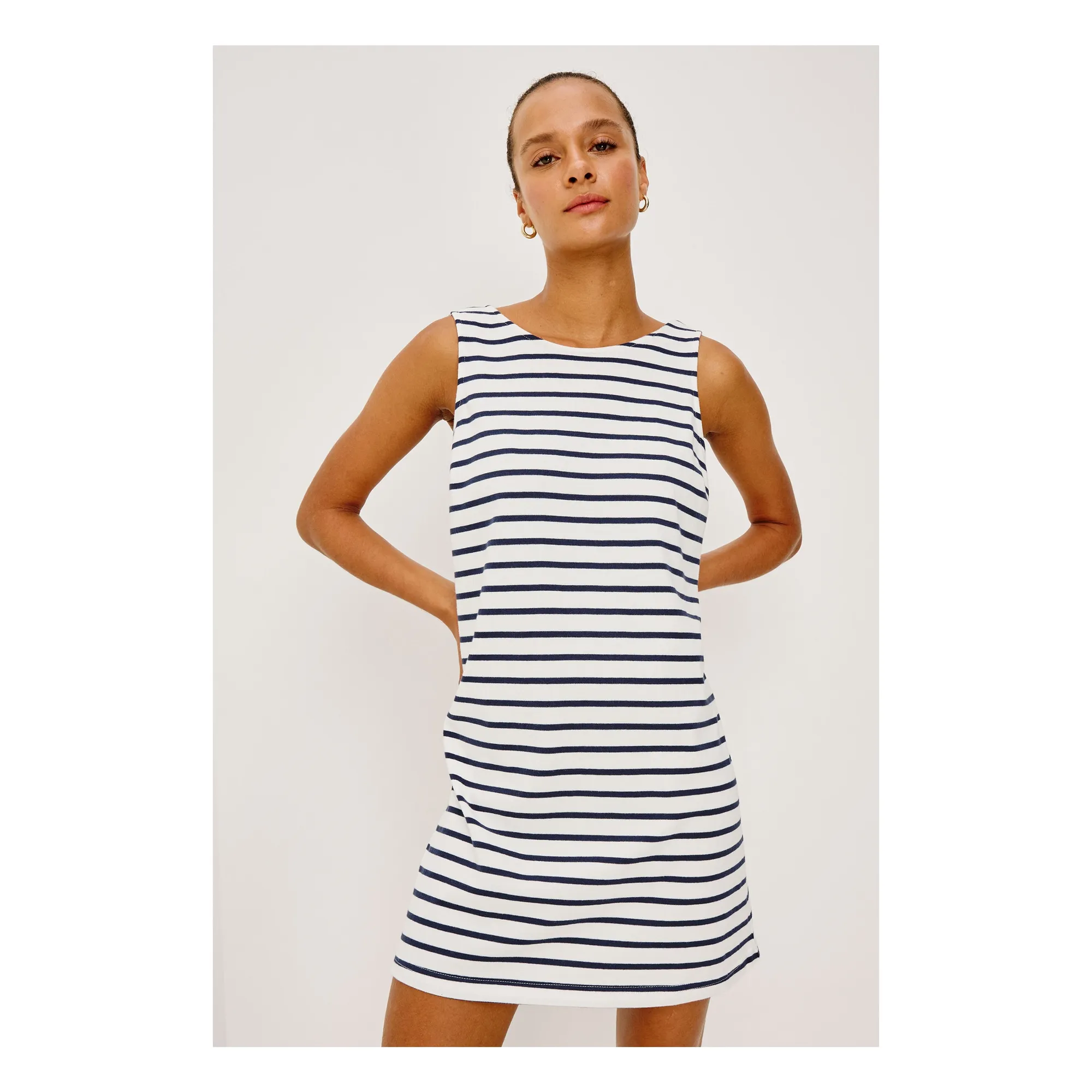 Robe Marinière Kaylee Coton | Ivoire- Image produit n°5