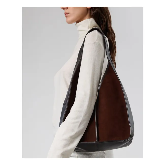 Sac Calella Hobo Suède | Marron foncé