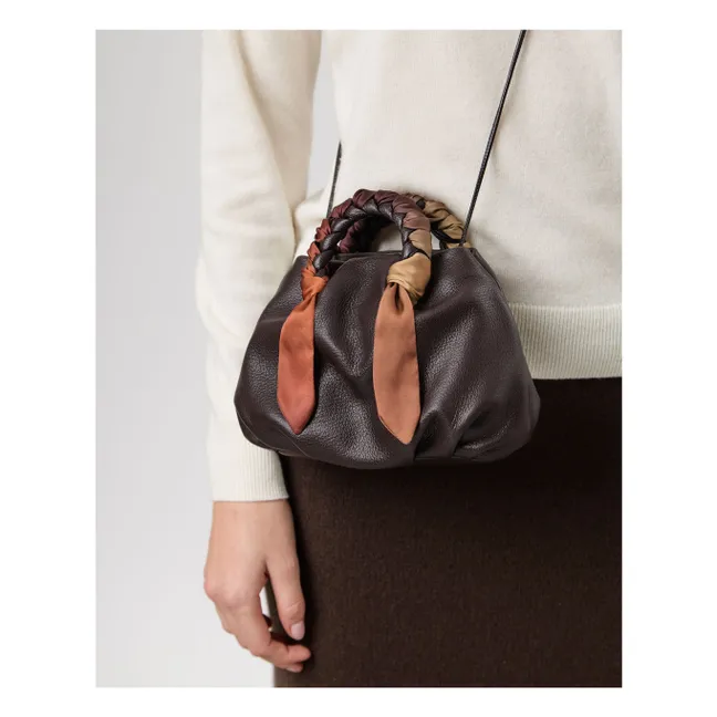 Sac Bombon Foulard Cuir | Ebène