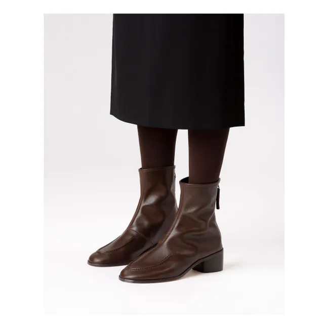 Bottines Juliol Heeled Cuir | Marron foncé