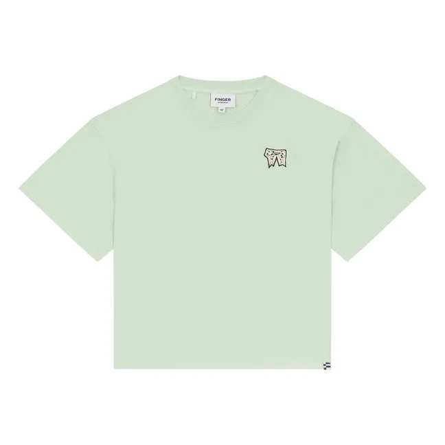 Oversize Filo organic cotton T-shirt | Green water
