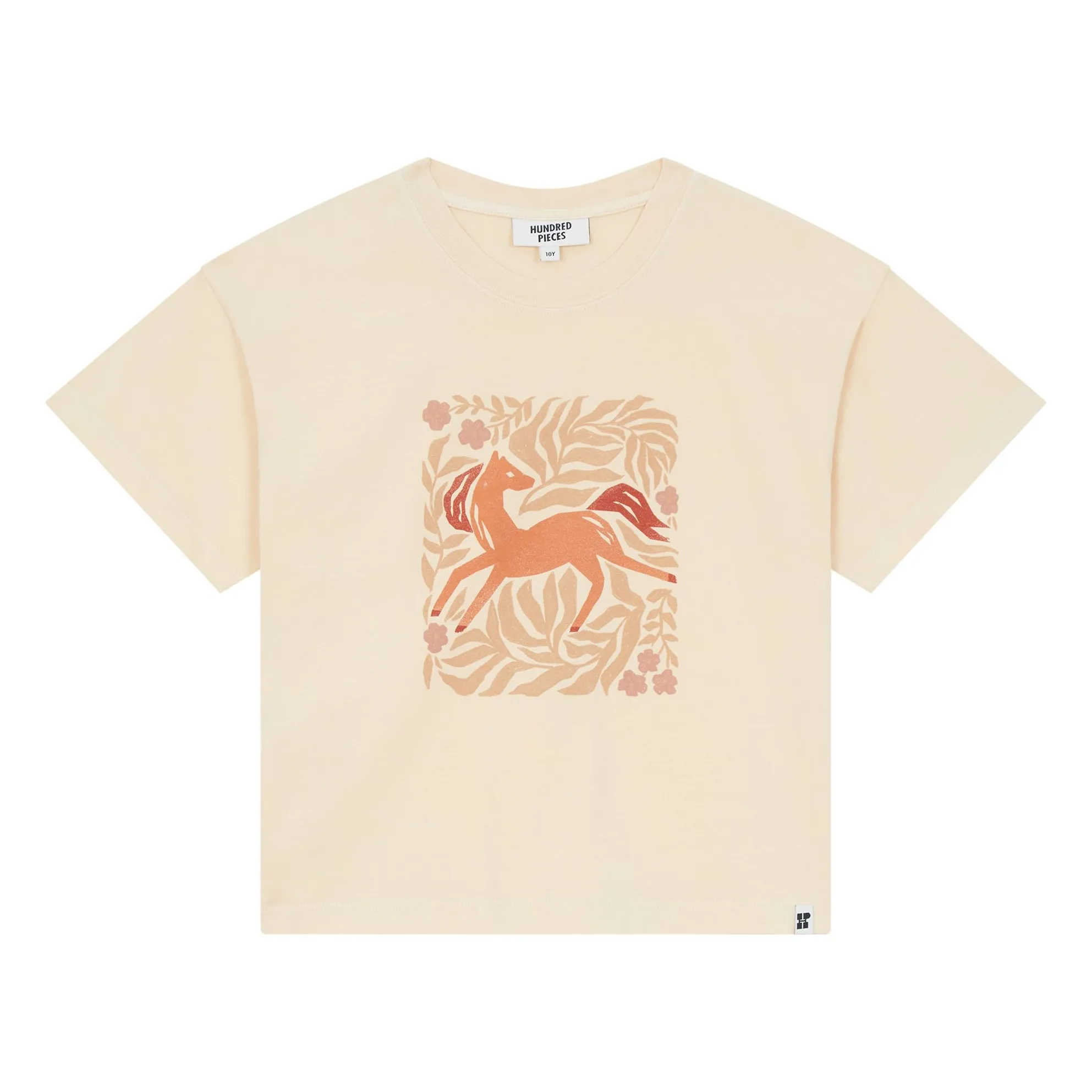 Hundred Pieces Cream Luna Cheval Organic Cotton T-Shirt