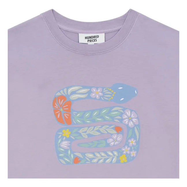 Camiseta Luna Snake Algodón orgánico | Lavanda