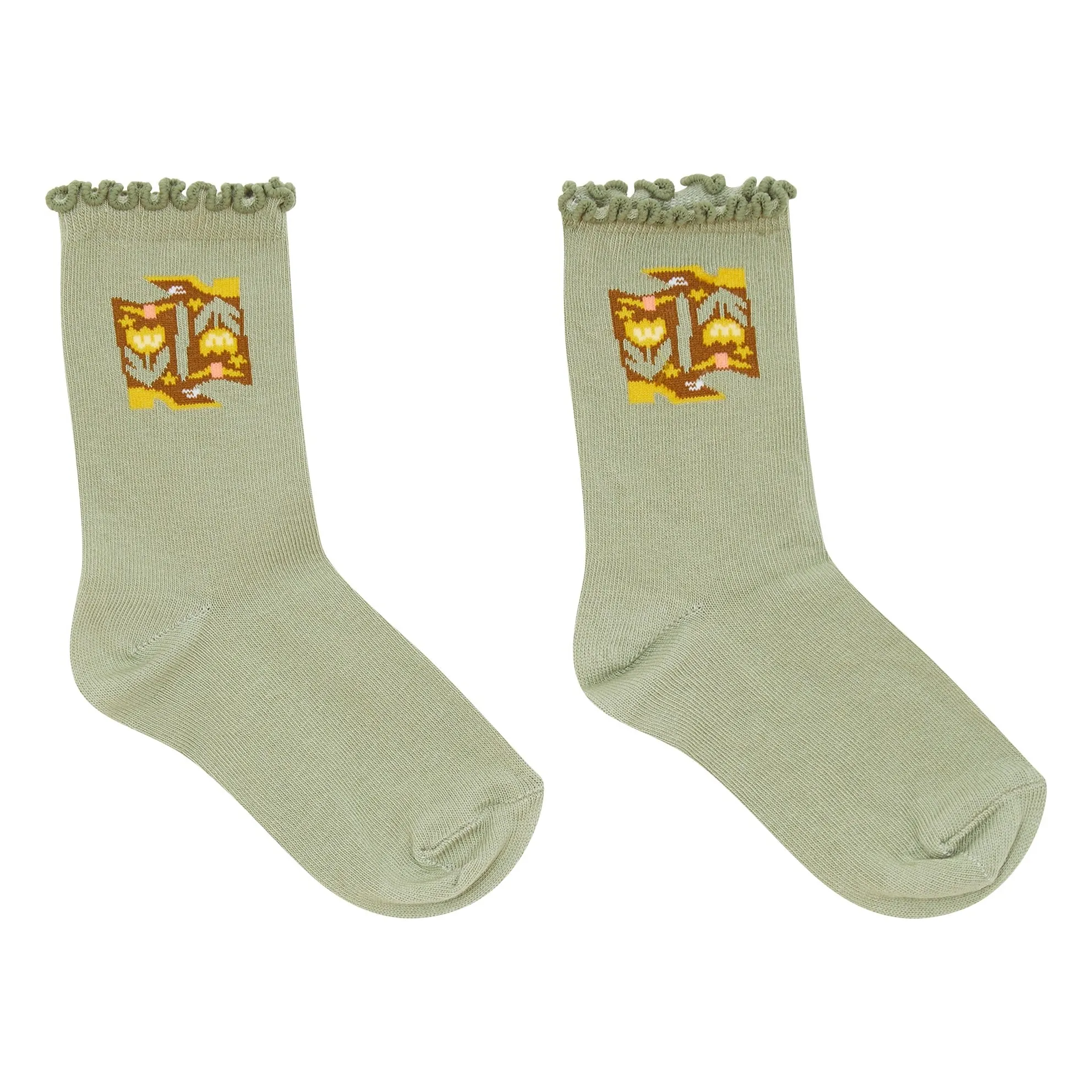 Chaussettes Lilibelle Cowboy | Vert d'eau- Image produit n°0