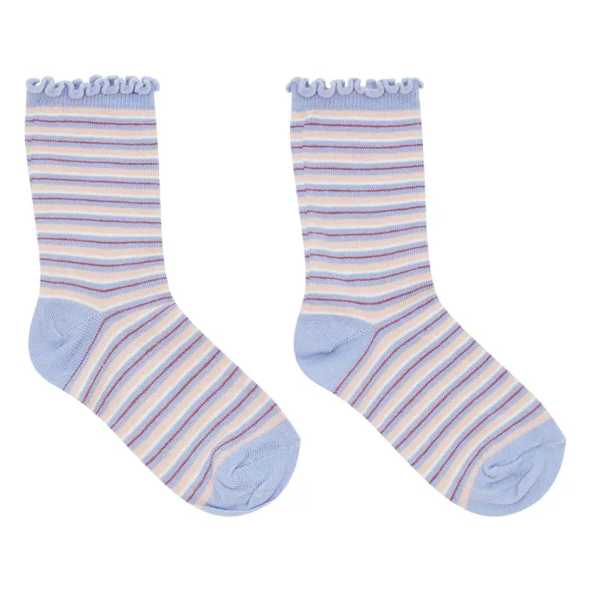 Chaussettes Lolita Rayées | Lavande