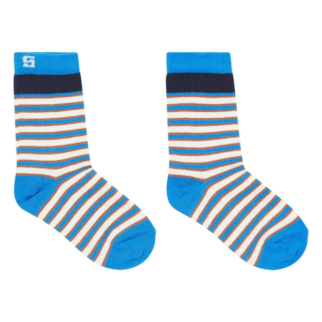 Malo Striped Socks | Blue