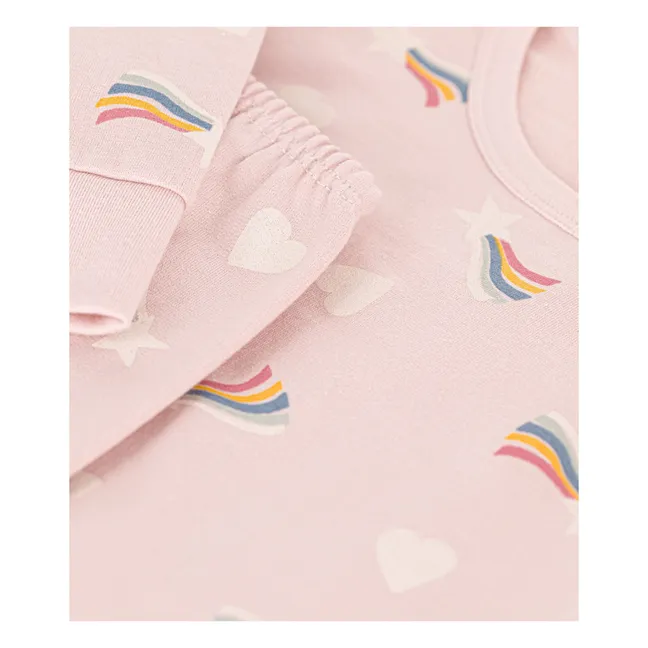 Molton-Pyjama-Set Herzen | Rosa