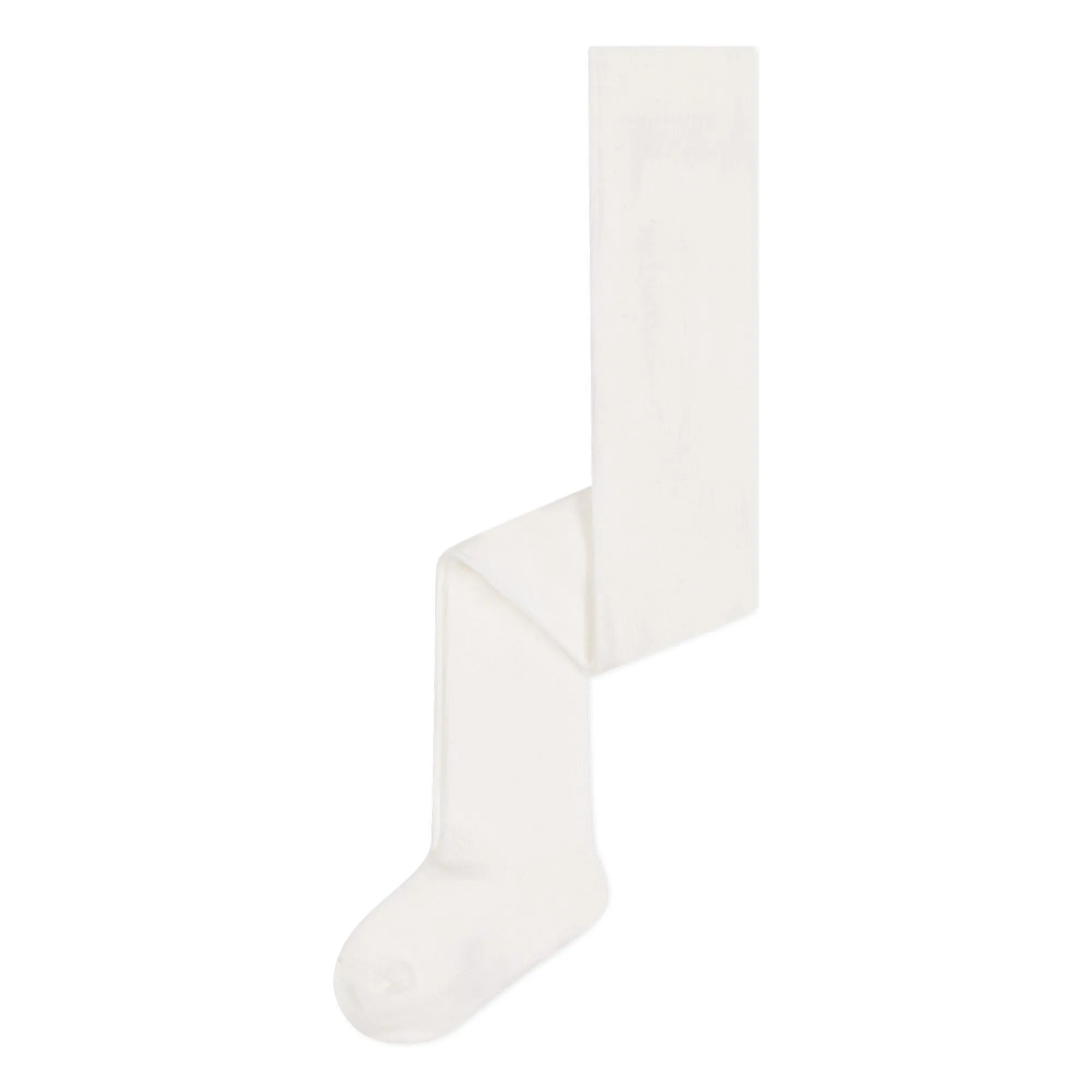 Petit Bateau White Jersey Uni Tights