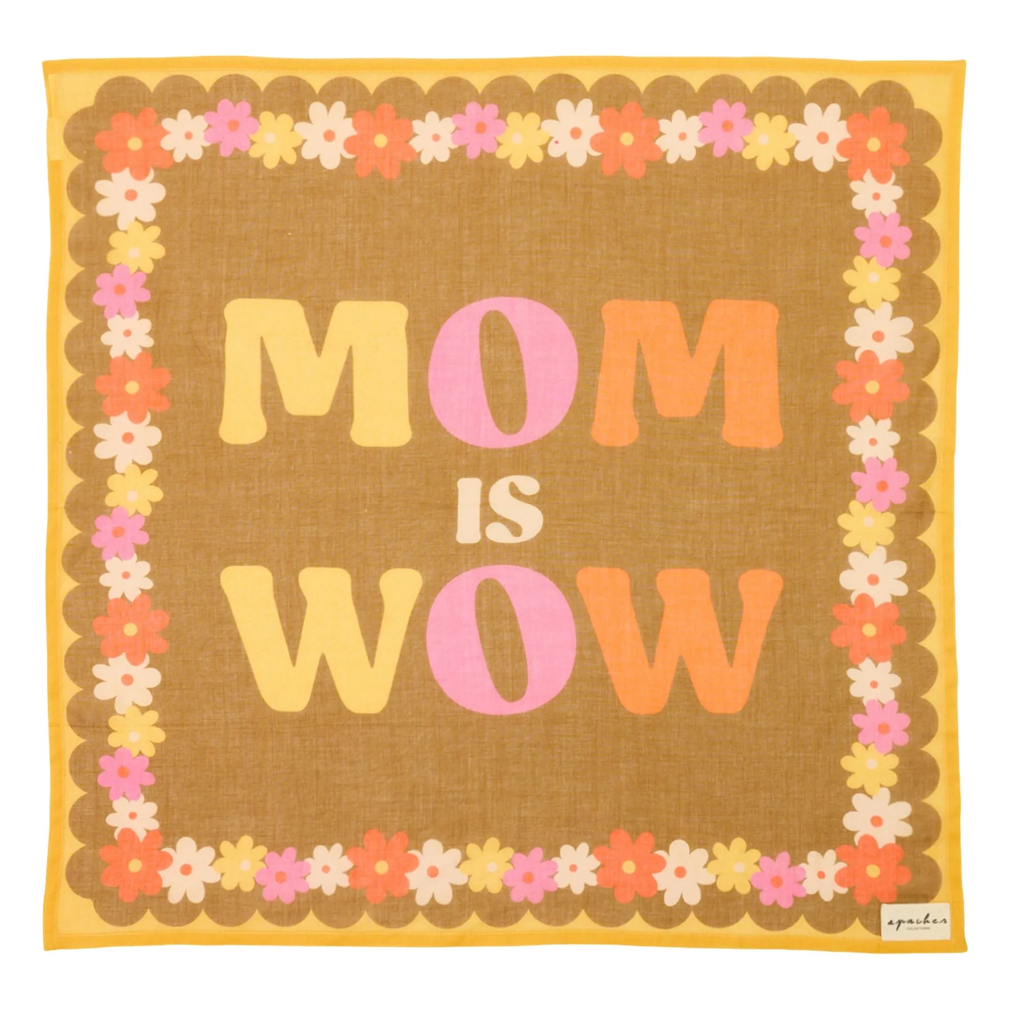 Foulard Mamavida Mom Is Wow | Vert kaki- Image produit n°0