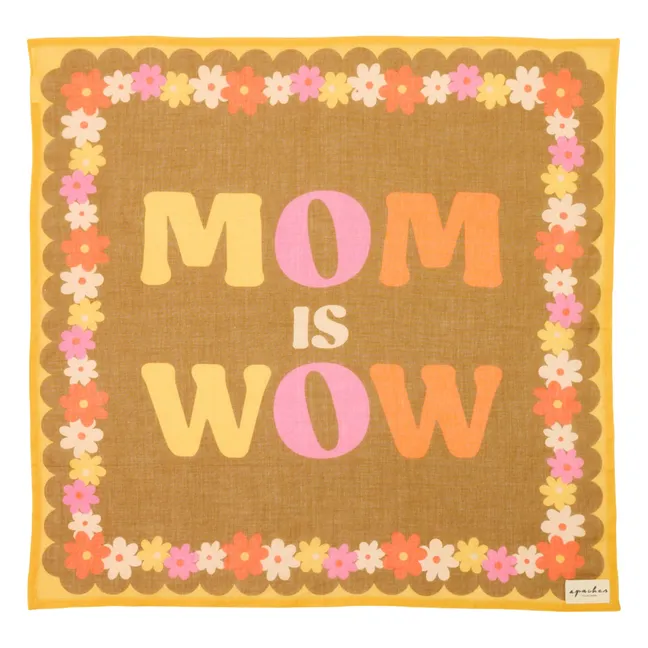 Foulard Mamavida Mom Is Wow | Vert kaki