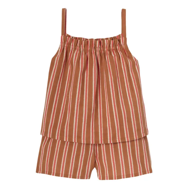 Striped Paseru pyjamas | Orange