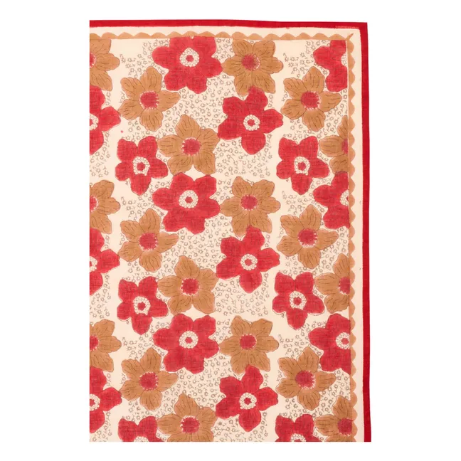Bufanda dupatta flor grande | Marrón