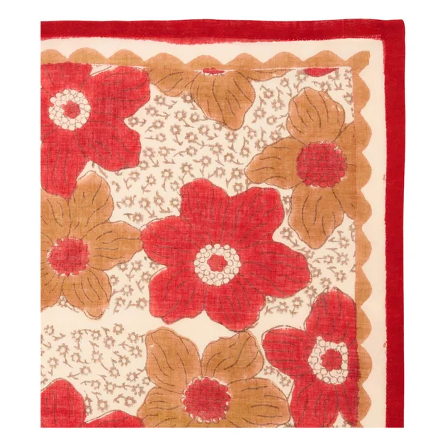 Small Scarf Dupitta Flowers | Red