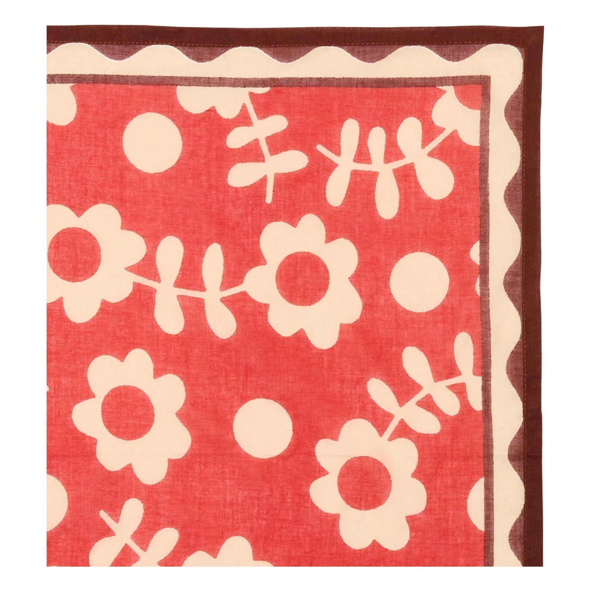Apaches Red Little Flowe Dupitta Scarf