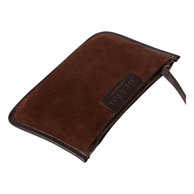 Sac Calella Hobo Suède | Marron foncé