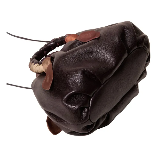 Sac Bombon Foulard Cuir | Ebène