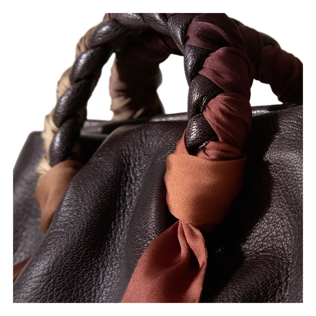 Sac Bombon Foulard Cuir | Ebène