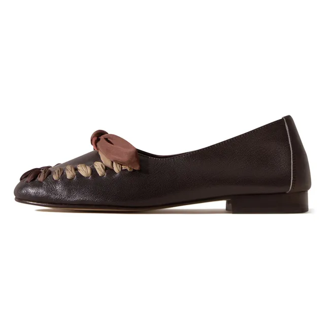 Mocassins Juliol Foulard Cuir | Ebène