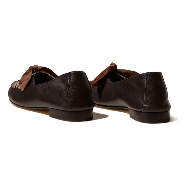 Mocassins Juliol Foulard Cuir | Ebène